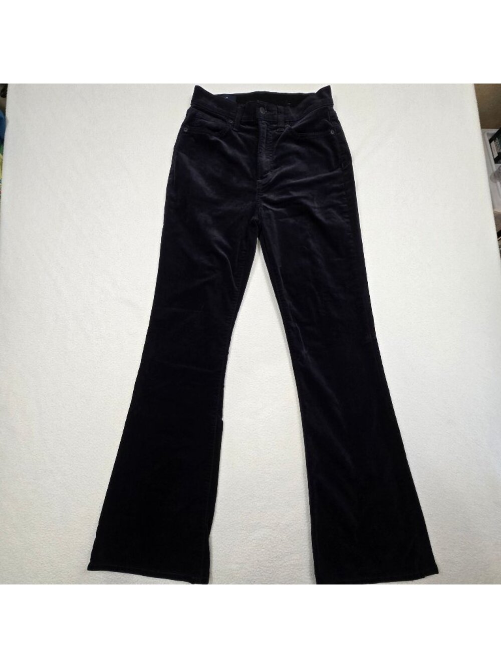 Gap 4/27R Denim 70s Flare Black Velvet Pants WhimsiGoth